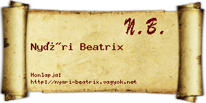 Nyári Beatrix névjegykártya