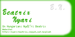 beatrix nyari business card